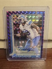 2025 Topps Chrome Tate Ratledge  Purple Geometric /75 Auto Lions RC