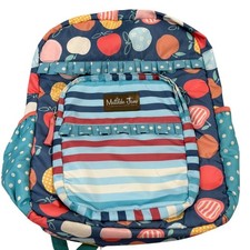 Matilda Jane "Homework Time" Colorful Fruit Stripe Print Backpack NWOT