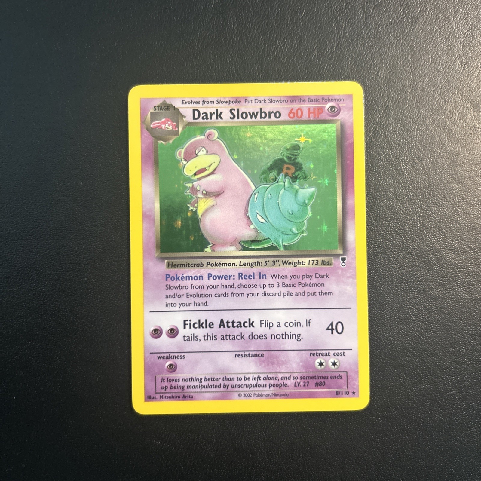 Dark Slowbro 8/110 Legendary Collection Pokemon Card Holo Rare Lightly Played LP