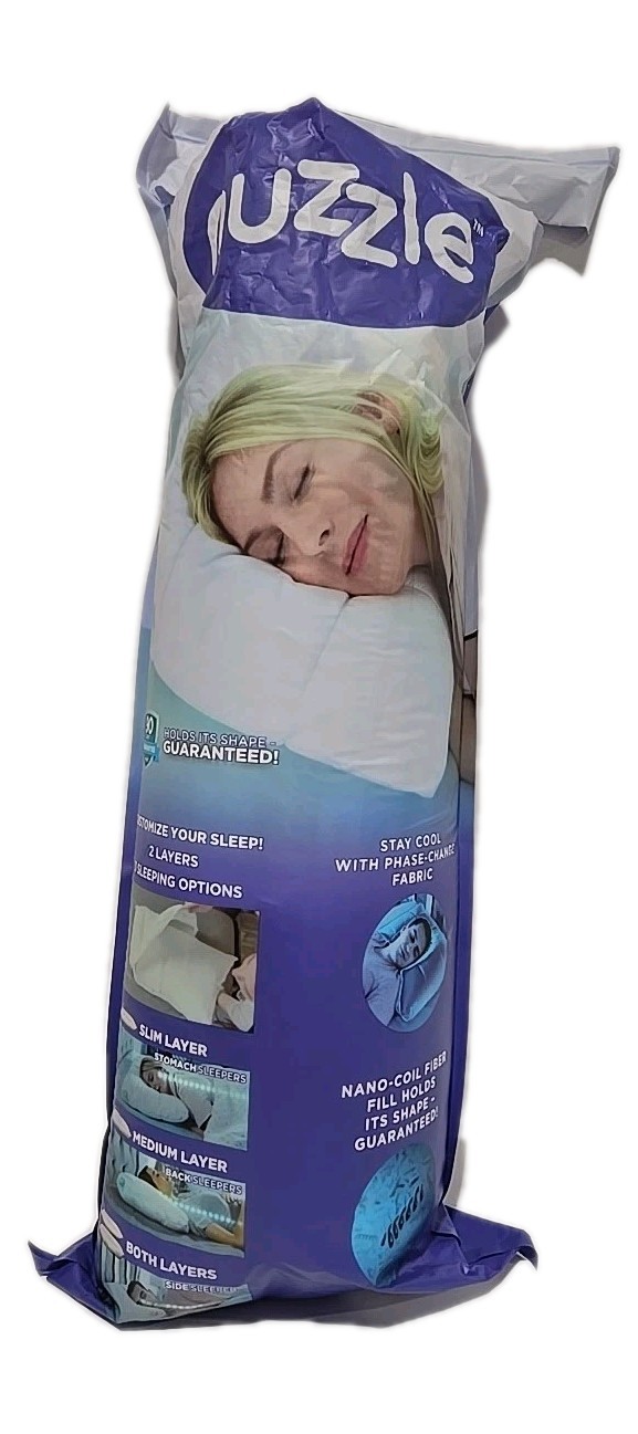 Nuzzle Zero Gravity Support Nano Coil Fiber Pillow Size Queen 