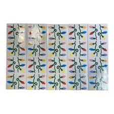 Mrs Grossmans Stickers Christmas Light Lot Of 5 Strips VTG 1989 RARE!