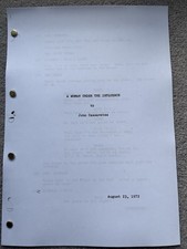 A Woman Under The Influence Film Script. Gena Rowlands, Peter Falk.
