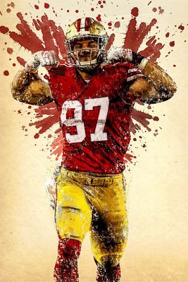 601255 Nick Bosa Player Wall Print Poster