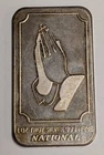 1 oz .999 Fine Silver Vintage Art Bar ~ Praying Hands ~ National Canada