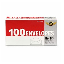 3   x 6  Inches No. 6  Regular Envelopes Standard Size 100 Count