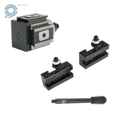3Pcs AXA 250-100 Size Piston Type Quick Change Tool Post Set For Lathe 6-12''