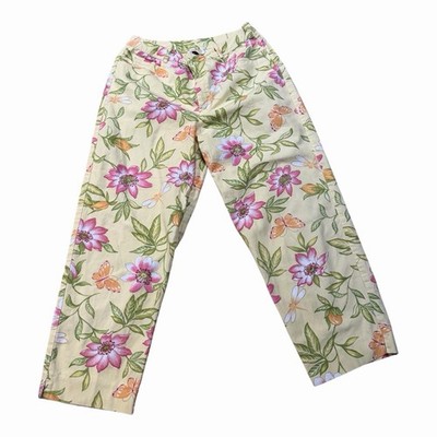 Talbots Women s stretch floral butterfly crop high rise