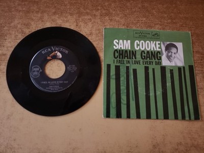 SAM COOKE HAND SIGNED WITH FELT MARKER SEE NOTES 1960 VG+ Sam Cooke Chain Gang45