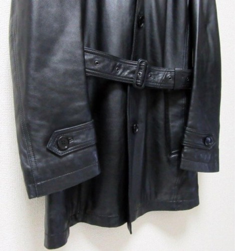 Burberry London Black Label Lamb Leather Trench Coat with Fur US size S Auth - Picture 17 of 24