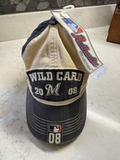 Milwaukee Brewers 2008 Wildcard Cap Hat - New With Tags ‘47 Twins Authentic