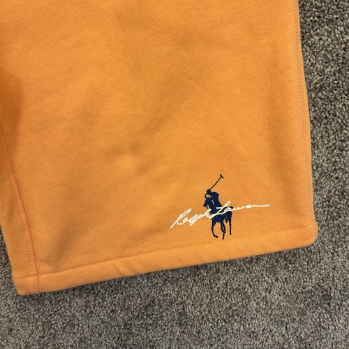 Polo Ralph Lauren Kids Sweat Shorts Size L Orange 7.5" Pockets Drawstring NWT - Picture 4 of 16