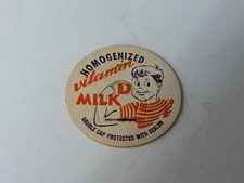 UNUSED VINTAGE DAIRY HOMOGENIZED VITAMIN D MILK BOTTLE CAP  / POG ~UNIQUE