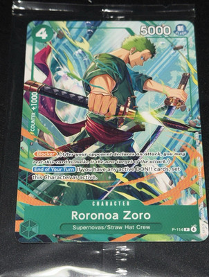 Roronoa Zoro P-114 C2E2 2026 Convention One Piece Promo Card Sealed English