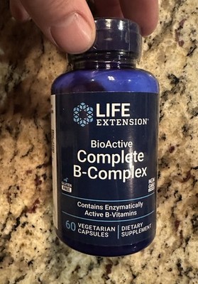 Life Extension Bioactive Complete B-Complex, Energy & Metabolism Support, 60 Ct