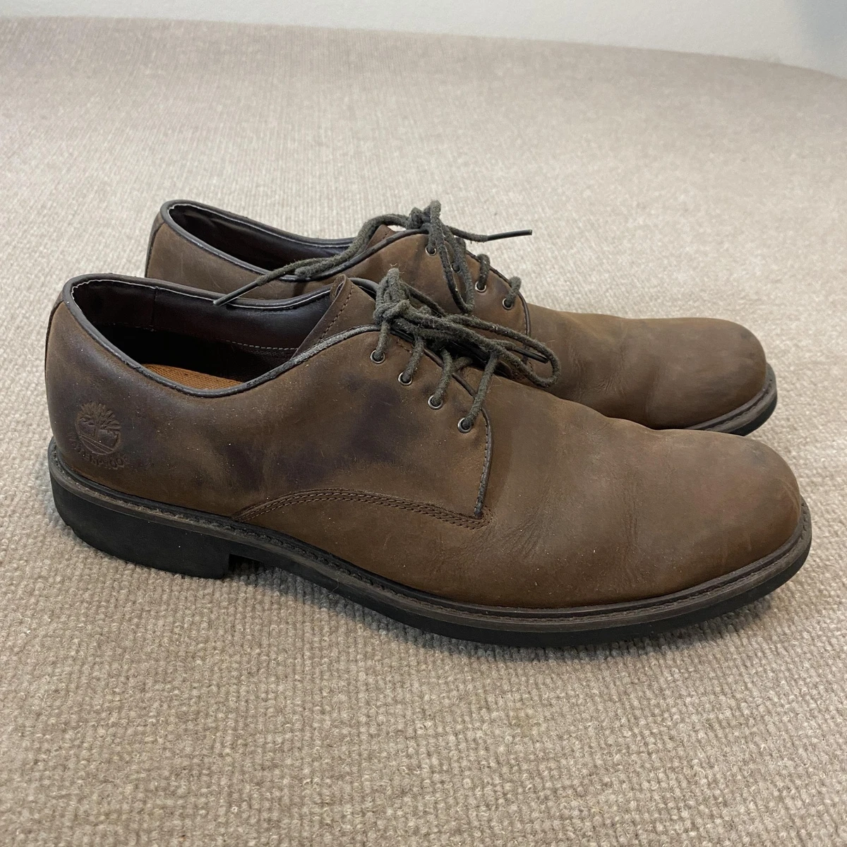 Timberland men size 8.5 M casual brown leather shoes with zip Timberland Brown Solid Casual Shoes for Men for sale | eBay main image 2