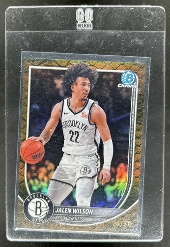 2025-26 Bowman Jalen Wilson Chrome Reptilian Gold Refractor #/50 Nets