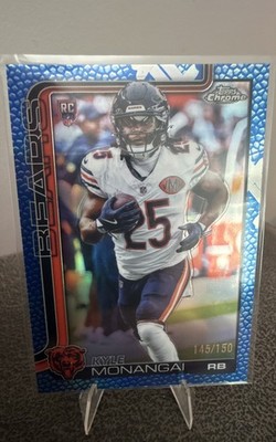 2025 Topps Chrome - Rookies Kyle Monangai #382 Blue Refractor /150 (RC)