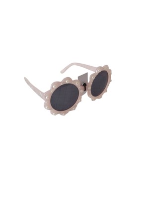 Kinder Kleinkind Sonnenbrille Beige Perlen Blumenform 