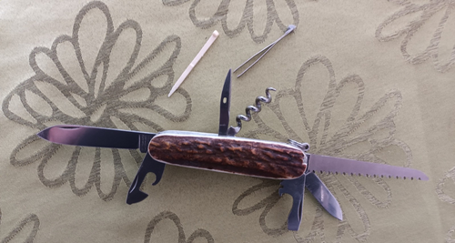 victorinox taschenmesser camper auf hirschhorn griffschalen umgebaut - Bild 2 von 6