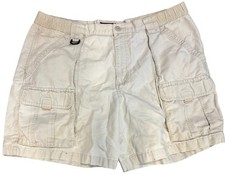 Columbia Sportswear Cargo Shorts Men Large Beige Utility Pocket Mid-Rise Outdoor