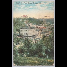 Antique Postcard Bird's Eye View Eureka Springs Arkansas 1922