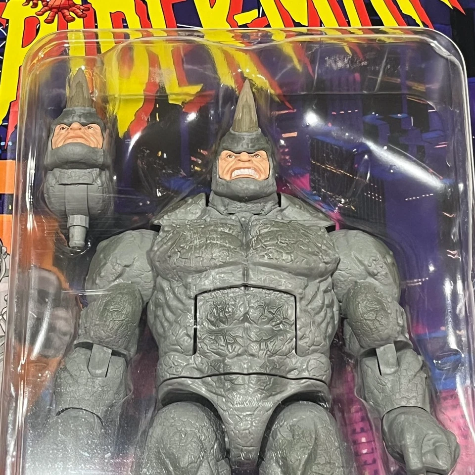 Figura Rinoceronte Marvel Legends Spider-Man Colección Retro Exclusiva Hasbro Sin usar, en caja Nueva Foto 3 de 4