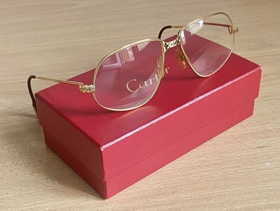 CARTIER Panthere Vendome-Glasses Brille vergoldet Gold22K GROSS BIG 63/16