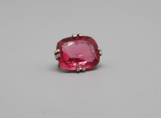 BROCHE ANCIENNE PIERRE TAILLE JOAILLERIE A IDENTIFIER MONTURE ARGENT A VOIR