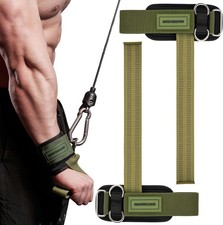 MANUEKLEAR Non Slip D Ring Wrist Straps 10mm Padded Gym Weightlifting Deadlifts