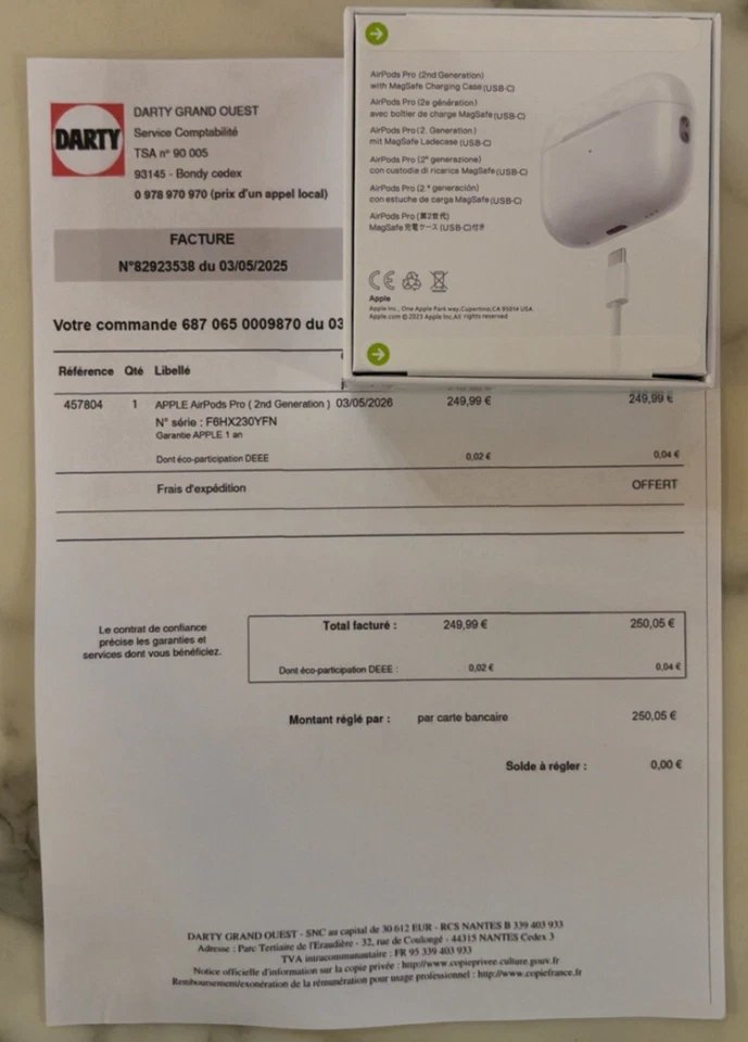 Air Pods Pro 2eme generation (Neuf) - Photo 3/4