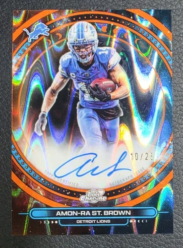 2025 Topps Chrome Amon-Ra St. Brown Chrome Autographs (RAW)
