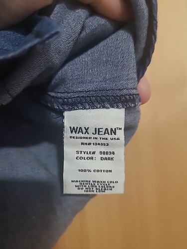 NWT Wax Jean Size Small Blue Chambray Short Sleeve Button Up Top - Picture 3 of 13