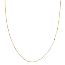 0.8mm Box Link Chain 24" Necklace 10k Yellow Gold 2.22 Grams