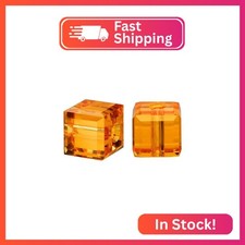 50pcs Adabele Austrian 4mm 0.16 Inch Small Faceted Cube Crystal Loose Beads Or