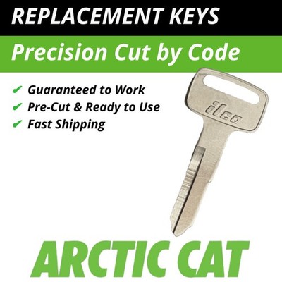 Arctic Cat Keys ATV Replacement Ignition Key Cut to Code A59610-A69097  