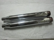 Rinehart black tip 3.5" exhaust pipes mufflers 2" in Harley-Davidson Touring