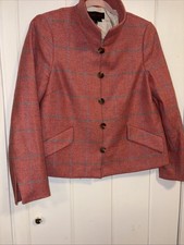 NINA MCLEMORE Jacket/Blazer Women  s Med Heather Block Plaid Swing NWOT