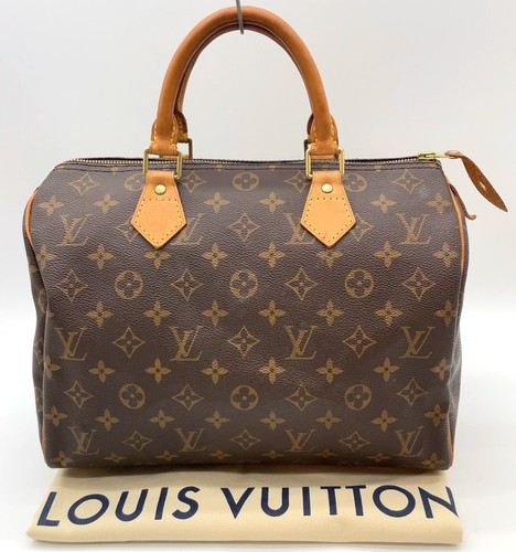Authentic Louis Vuitton Monogram Speedy 30 M41526 Hand Bag W/Bag NS060231