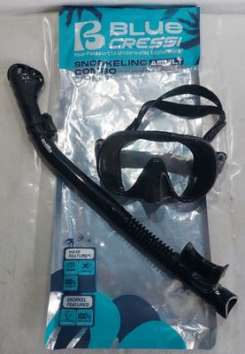 Cressi F1 Kombi Set, Schnorchelmaske + Schnorchel, schwarz, unbenutzt