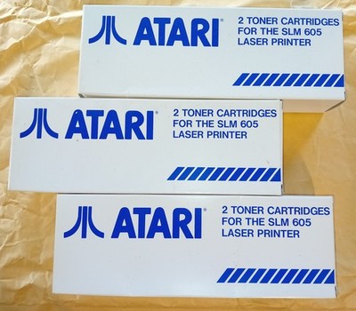 NEW Atari 520 1040 ST STE Mega Computer SLM605 Laser Printer 6 x Toner Cartridge