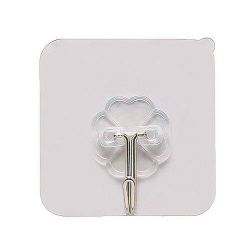 10pcs Adhesive Hooks Heavy Duty Kitchen Wall Hooks Nail Free Transparent Hangers - Picture 6 of 12