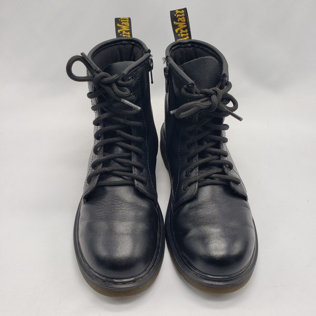 Dr Martens 1469J Black Delaney Leather Side Zip Boots Mens Size US