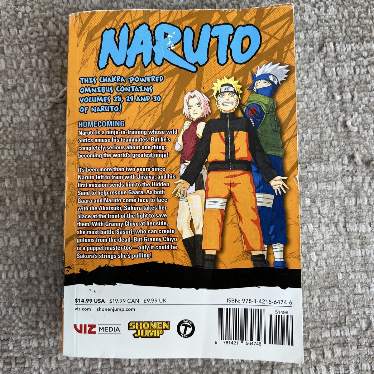 NARUTO 28〜30巻 Naruto (3-In-1 Edition) Vol, 28, 29, 30 Manga, Shonen Jump Masashi