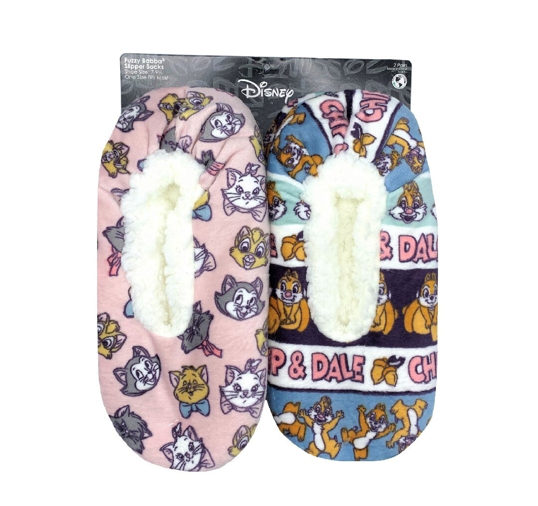 Womens Disney Slipper Socks Aristocats Chip & Dale NEW eBay