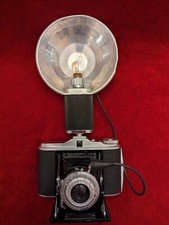 Ansco Speedex 4.5 folding camera with 85mm f/4.5 Agfa Agnar lens and Ansco Flash