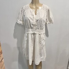 J. Crew Eyelet Dress Sz 8T 8 Tall Cotton Fit Flare