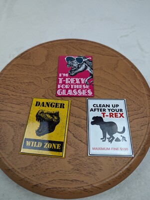 Refrigerator Magnets T Rex Dinosaur Comedy Wilderness . Out Doors Reptilian