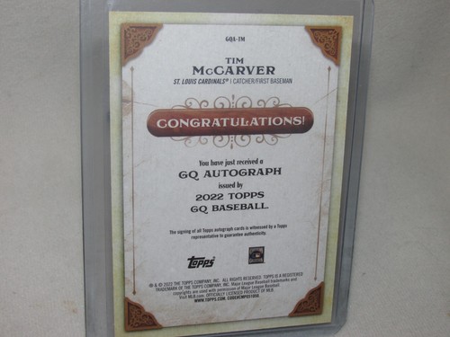 Tim McCarver * 2022 Topps Gypsy Queen * Missing Nameplate Autograph * - Picture 3 of 4