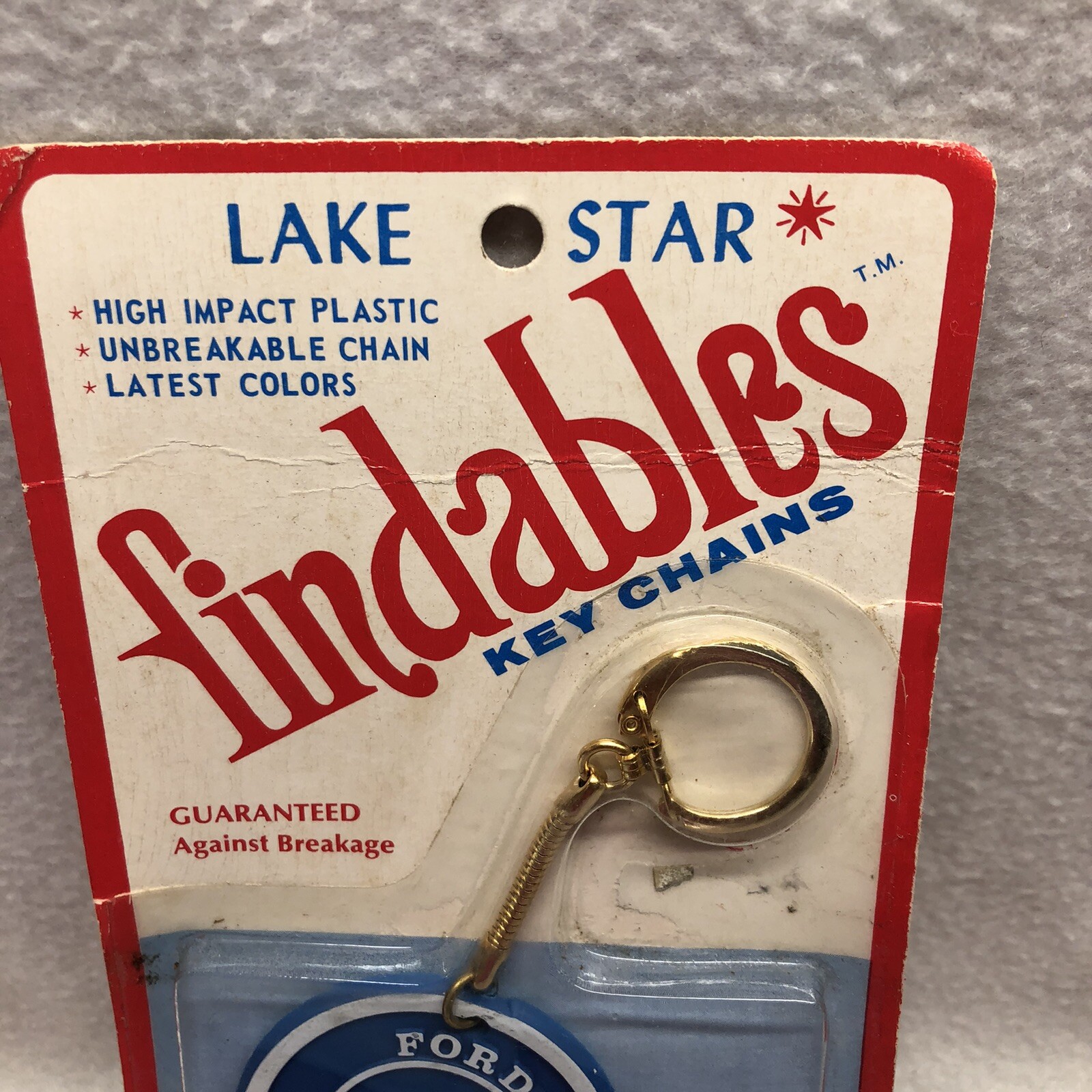 Ford Mustang Lake Star Automobile Keychain Car Show Display RARE NOS VTG 1960's