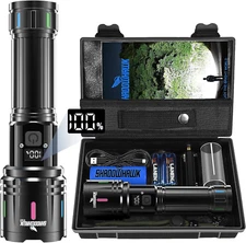 Shadowhawk Flashlights High Lumens Rechargeable, 1000000 Lumens XHM90.2 Super Br